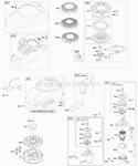 Blower HousingShrouds Electric Starter Flywheel Rewind Starter Diagram and Parts List for 12S502-0993-B1  Briggs and Stratton Engine